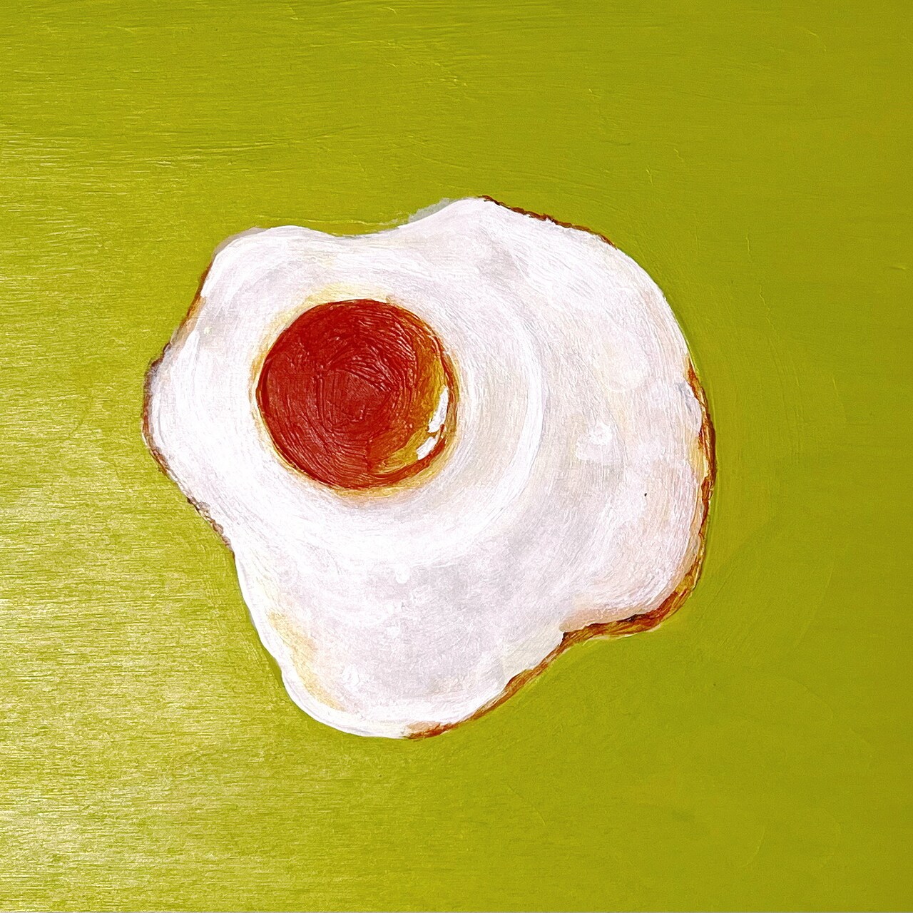 Ready to Hang Acrylic Fried Egg Painting